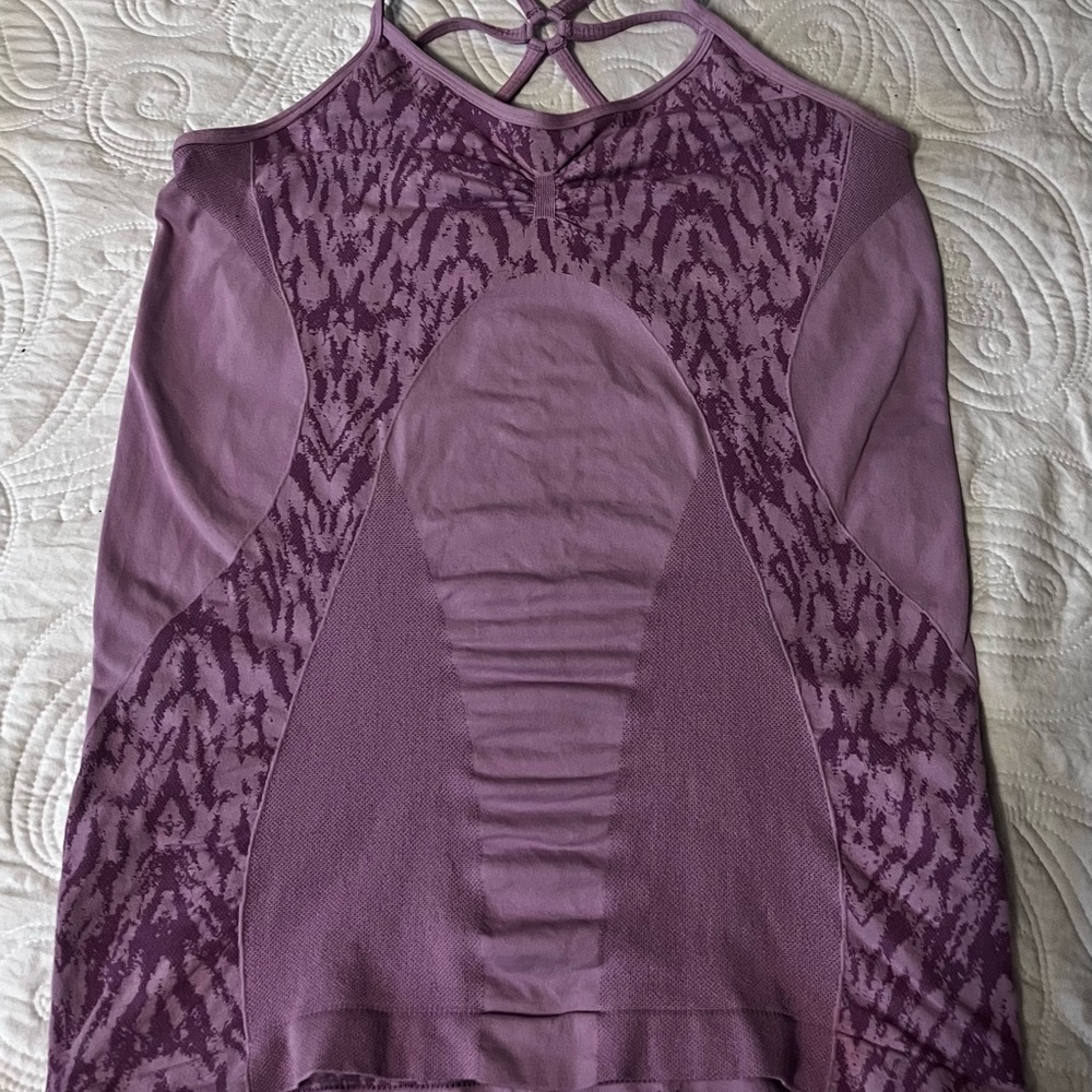 Zella Lavender Patterned Tank Top
